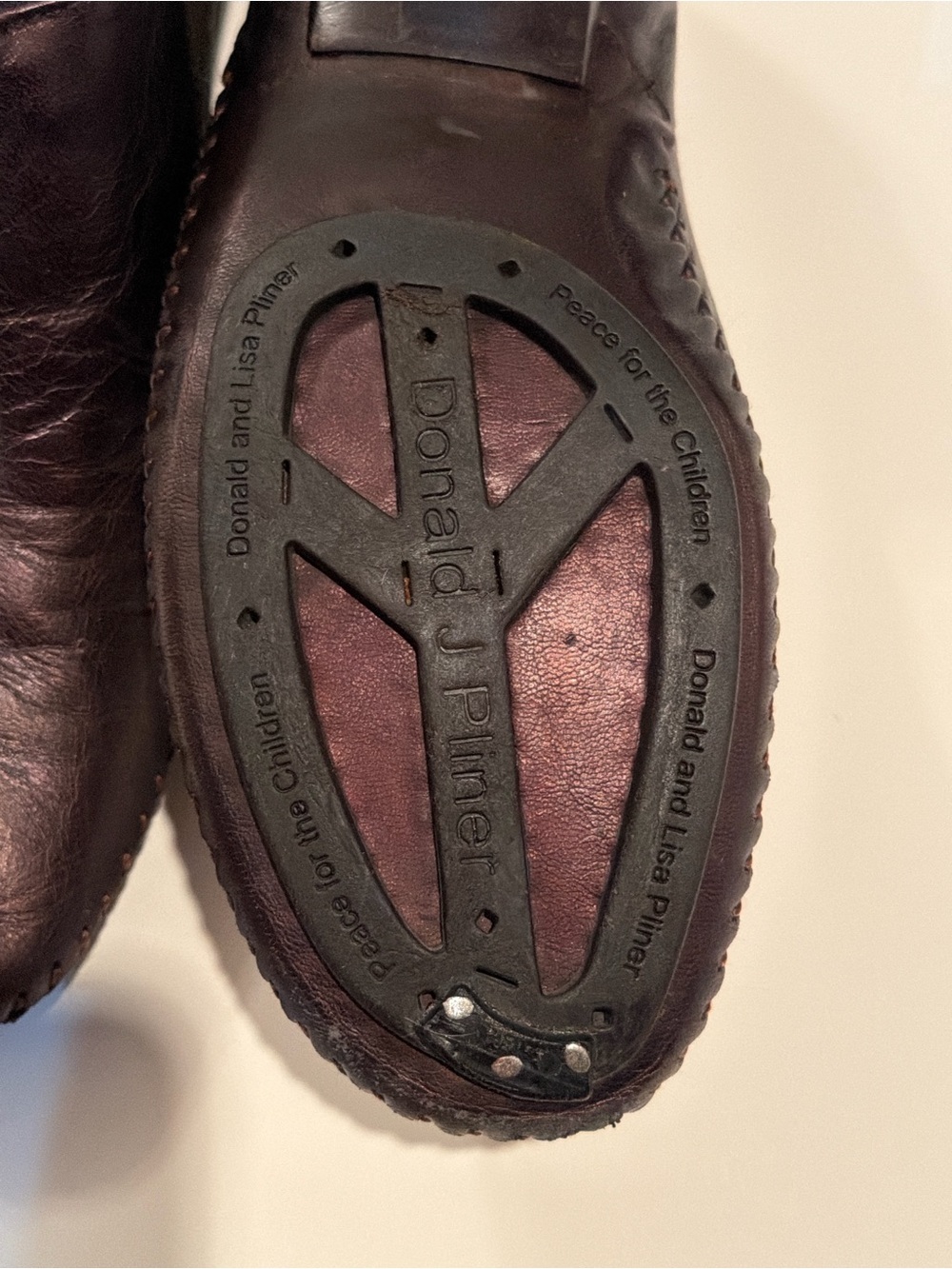 Donald J Pliner Brown Leather Zip Slip On Witchy Dark Academia Minimalist - Picture 9 of 15